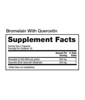 Bromelain with Quercetin Supplement Facts