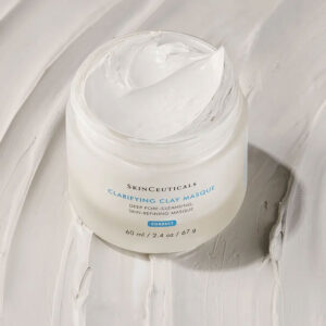 SkinCeuticals Clarifying Clay Masque jar and texture