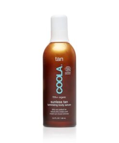 Sunless luminating tan product bottle