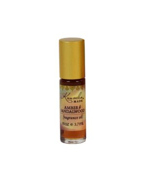 Amber and Sandalwood fragrance oil bottle